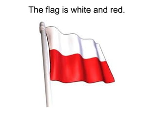 The flag is white and red.
 