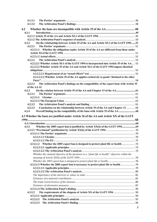 3
4.1.3.1 The Parties’ arguments.............................................................................................