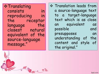 equivalence defines translation | PPTX