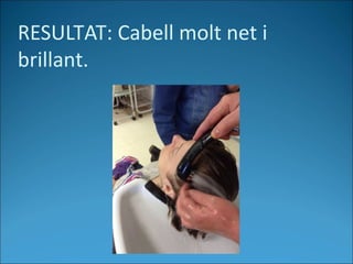 RESULTAT: Cabell molt net i
brillant.
 