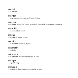 verbes français traduits en anglais | PDF