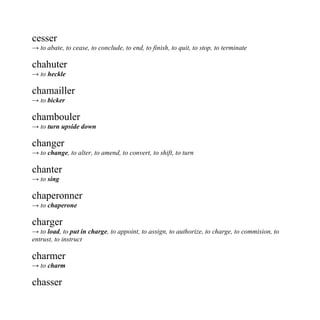 verbes français traduits en anglais | PDF