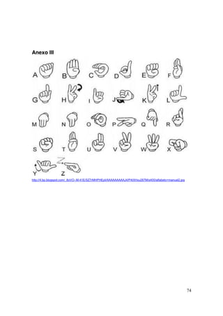 Anexo III




http://4.bp.blogspot.com/_8oVO--M-41E/SZ7rMHPHEpI/AAAAAAAAAJ4/P4tXHxu287M/s400/alfabeto+manual2.jpg




                                                                                                      74
 