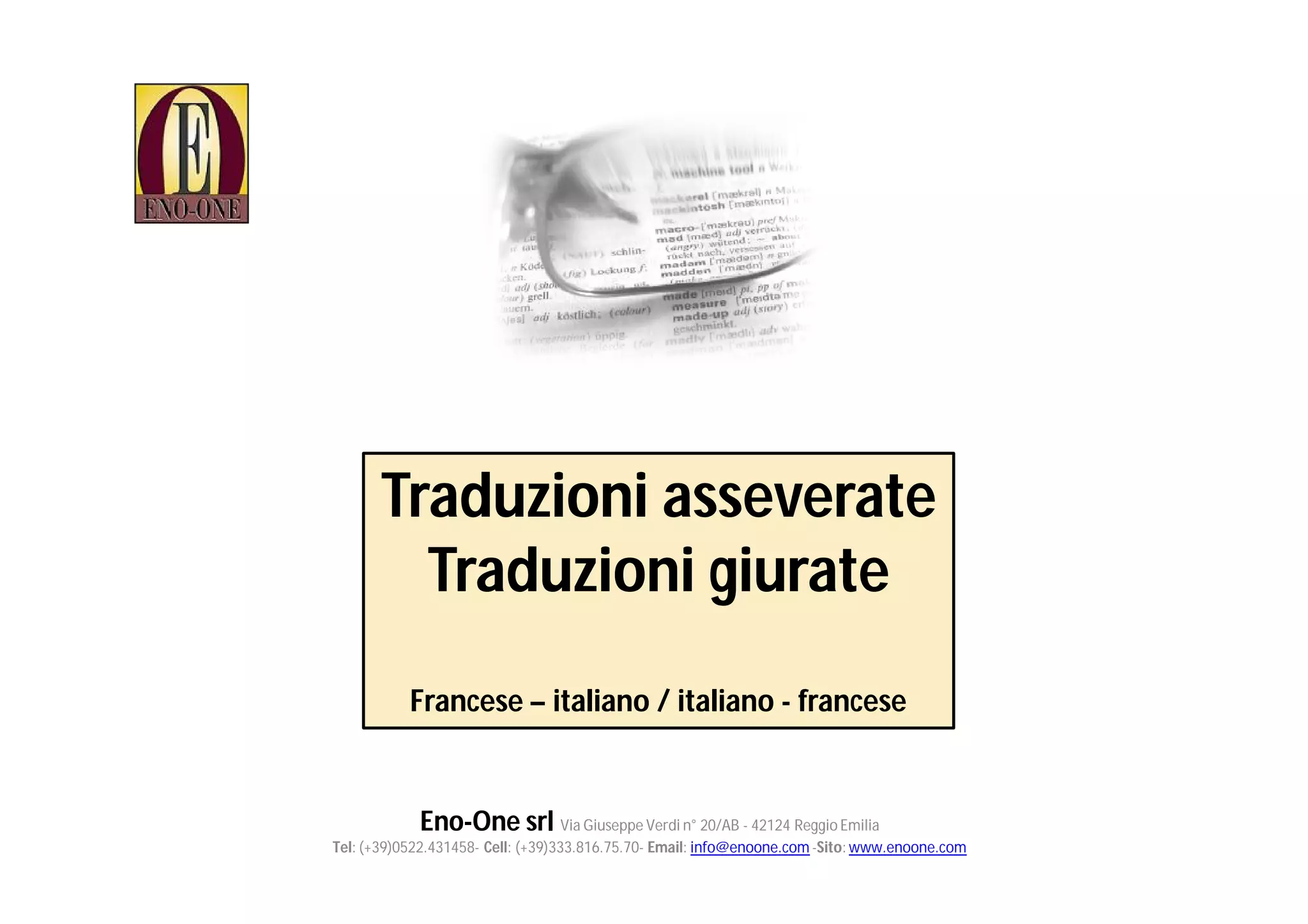 Traduzioni asseverate | PPT