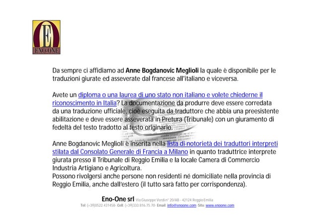 Traduzioni asseverate | PPT