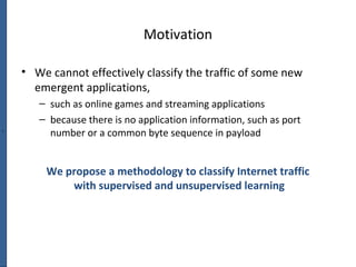 ` Traffic Classification based on Machine Learning | PPT