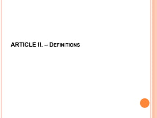 ARTICLE II. – DEFINITIONS
 