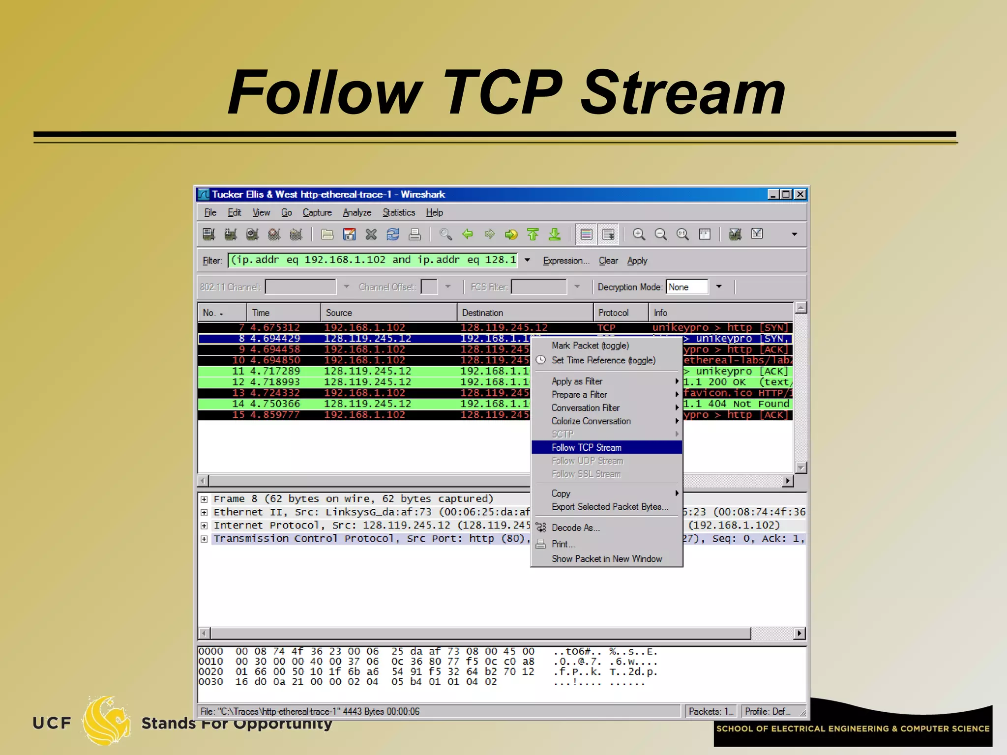 Follow TCP Stream
 