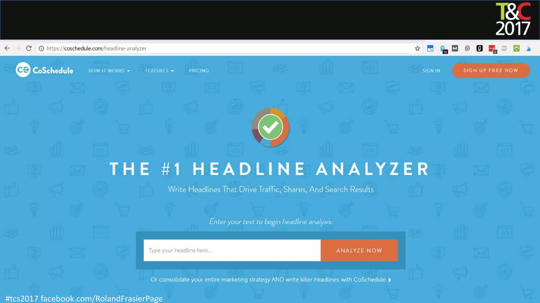 #tcs2017 facebook.com/RolandFrasierPage
 