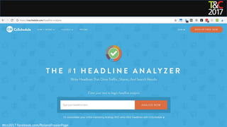 #tcs2017 facebook.com/RolandFrasierPage