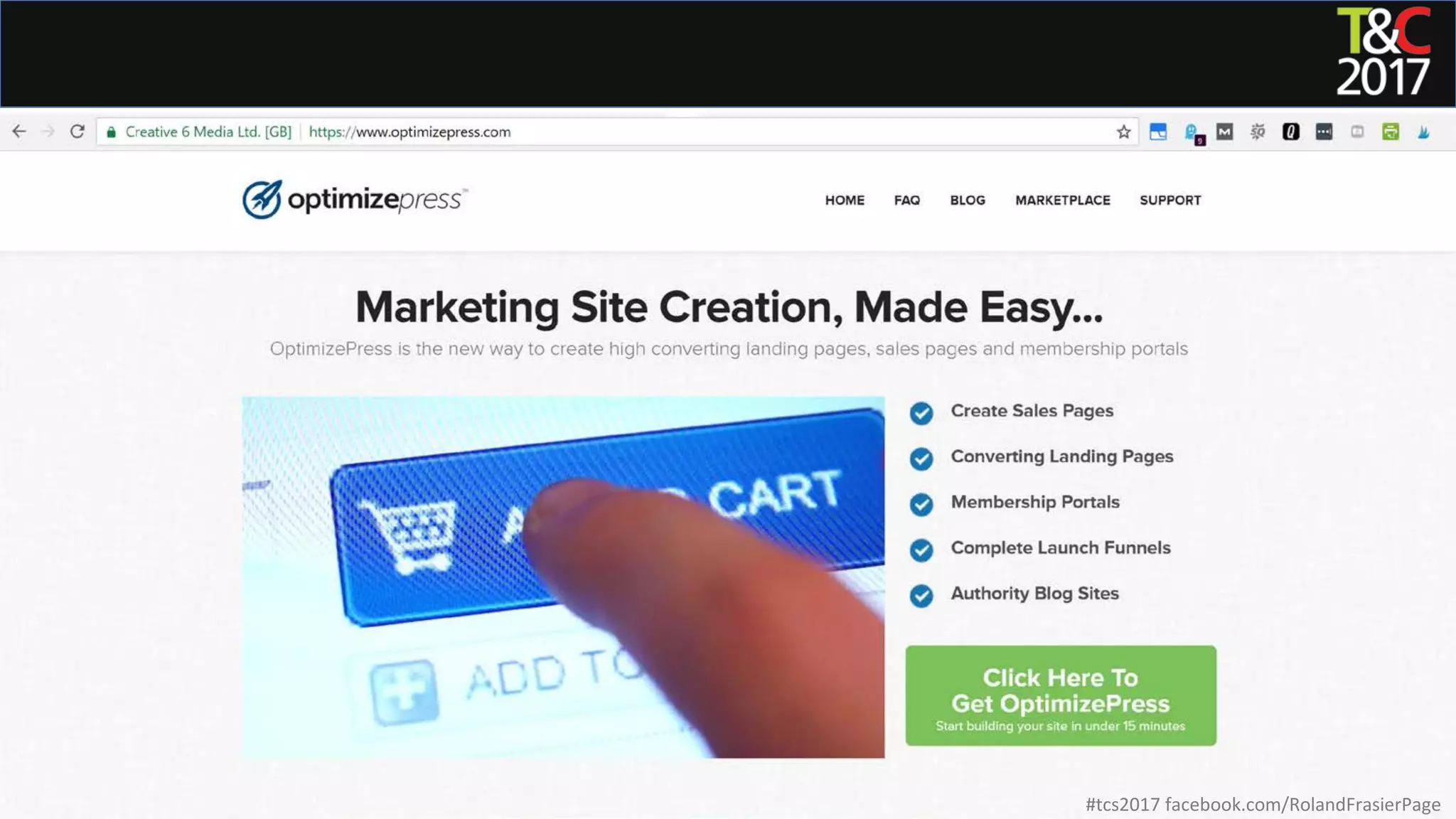 #tcs2017 facebook.com/RolandFrasierPage
 