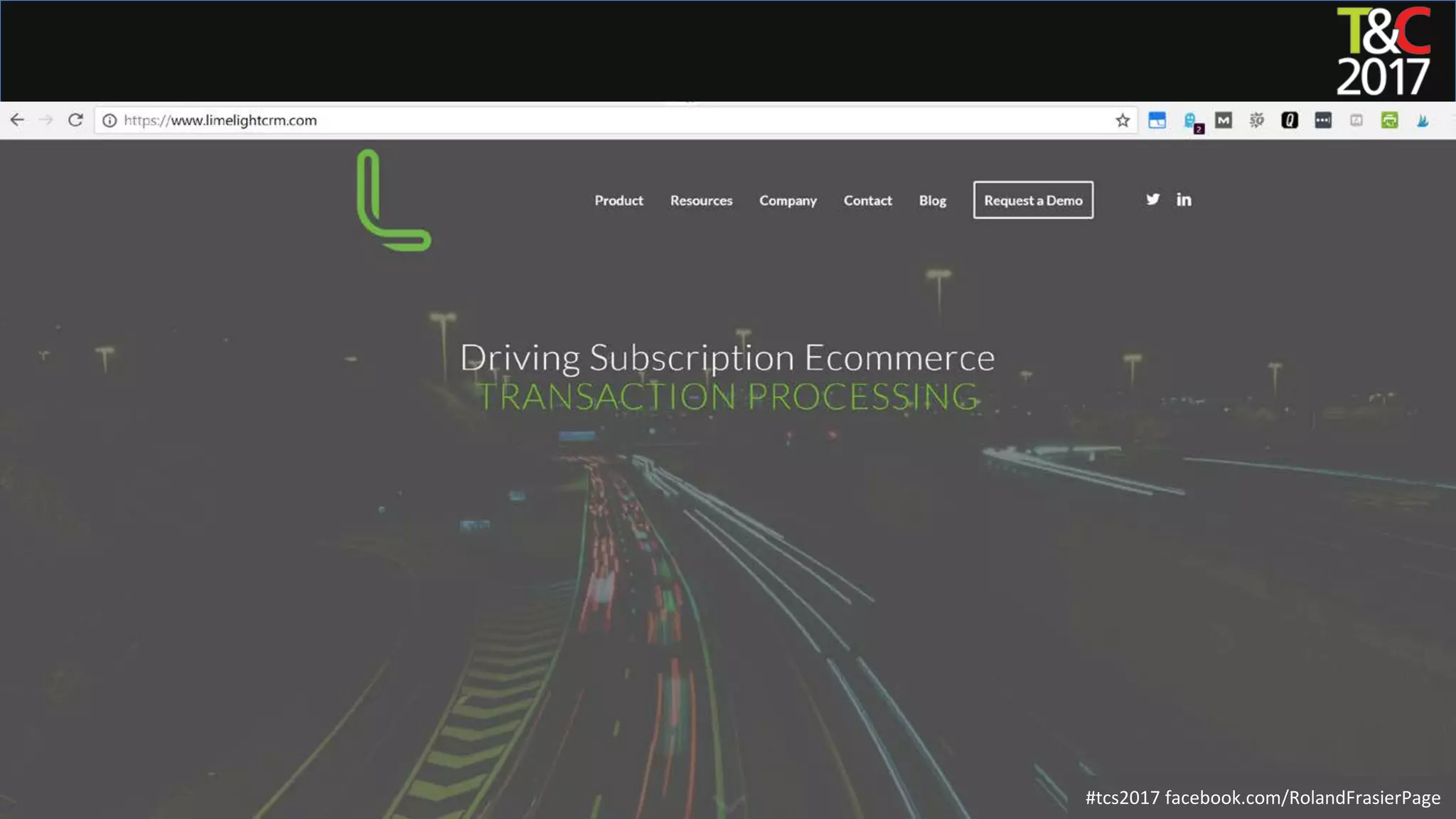 #tcs2017 facebook.com/RolandFrasierPage
 