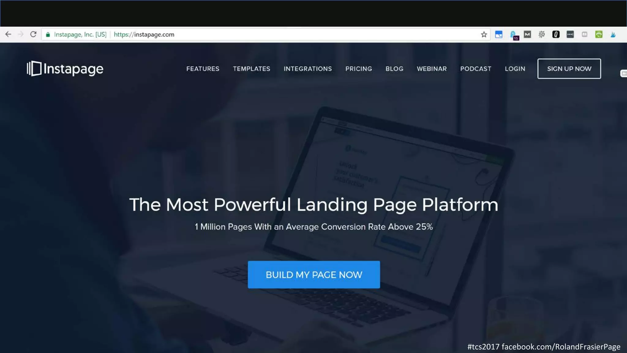 #tcs2017 facebook.com/RolandFrasierPage
 