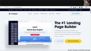 #tcs2017 facebook.com/RolandFrasierPage
 