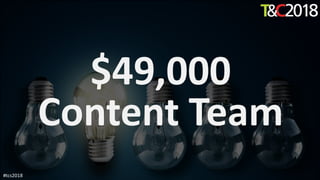 $49,000
Content Team
#tcs2018
 