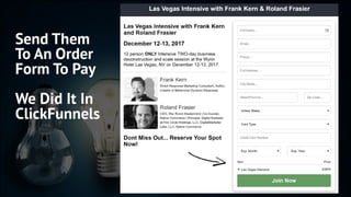 Send Them
To An Order
Form To Pay
We Did It In
ClickFunnels
 