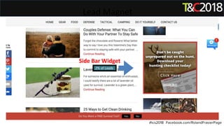 2% of Leads
Lead Magnet
#tcs2018 Facebook.com/RolandFrasierPage
Side Bar Widget
 