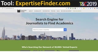 Tool: ExpertiseFinder.com
 
