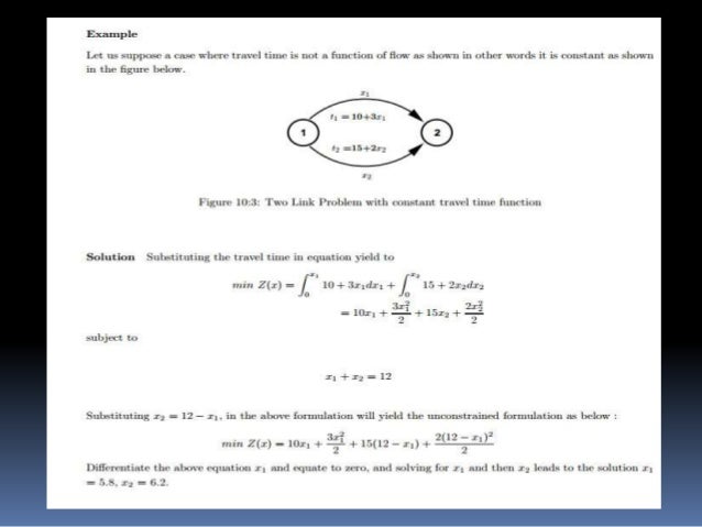 Frank wolfe algorithm traffic assignment example 04 picture