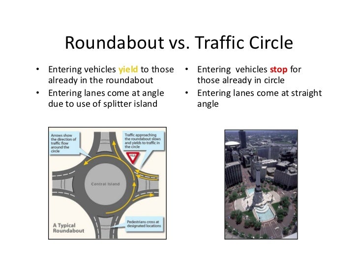 Traffic circles & roundabouts