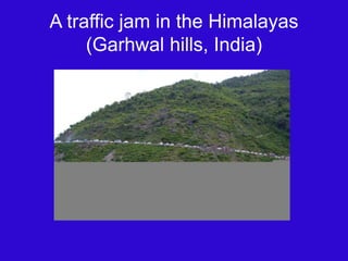 A traffic jam in the Himalayas
(Garhwal hills, India)
 