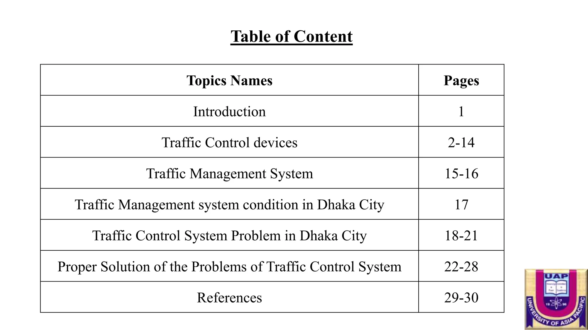 Traffic control system and its management | PPTX