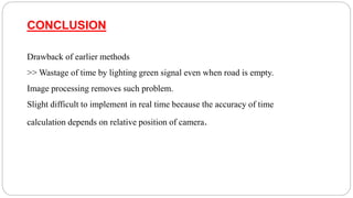 Traffic control using image processing | PPTX