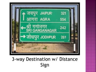 3-way Destination w/ Distance
Sign
 