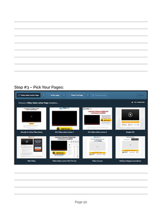 Page 50
Step #3 – Pick Your Pages:
 