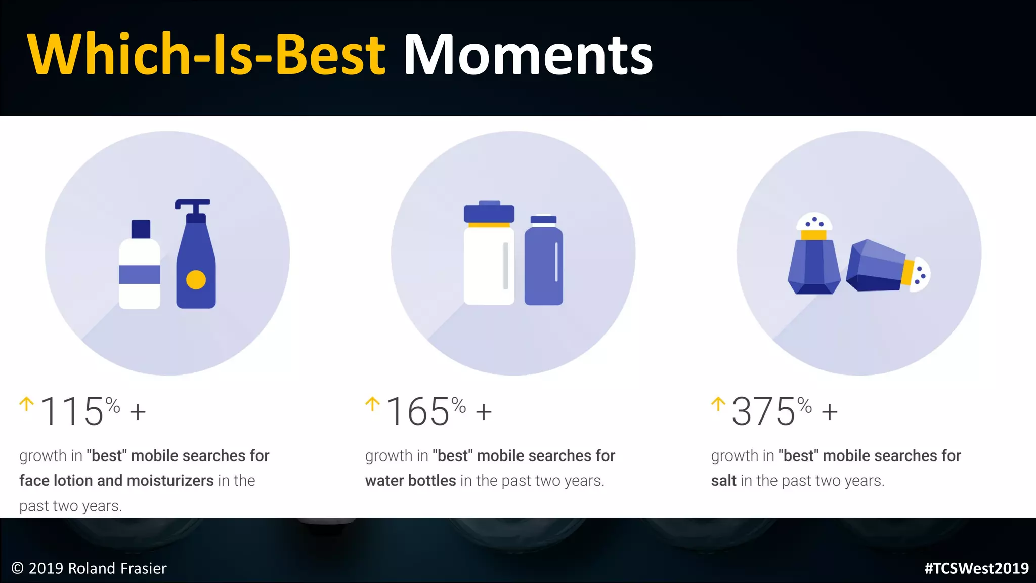 © 2019 Roland Frasier
Which-Is-Best Moments
#TCSWest2019
 