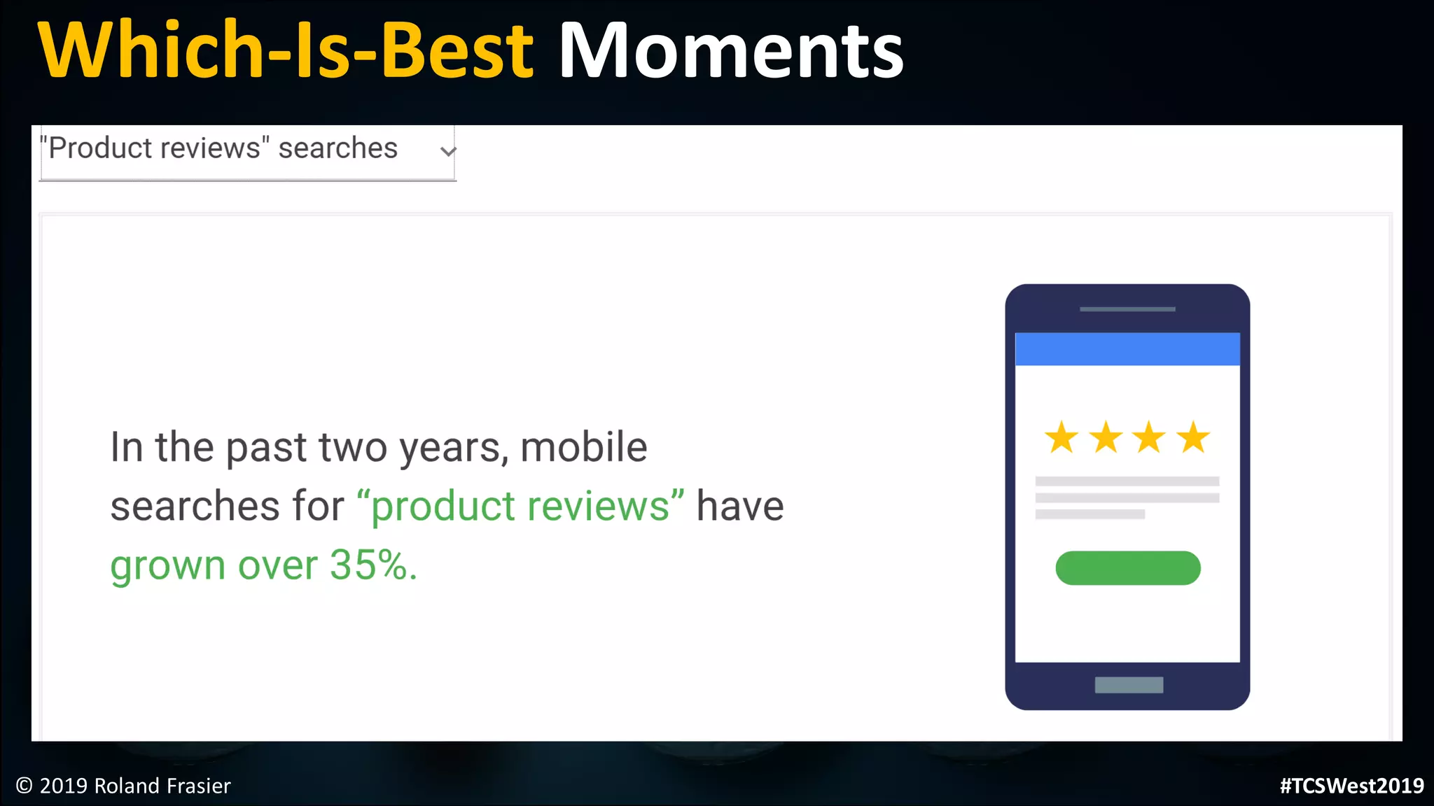 © 2019 Roland Frasier
Which-Is-Best Moments
#TCSWest2019
 