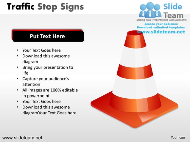 Traffic highway roadway stop signs detour powerpoint ppt slides. | PPT
