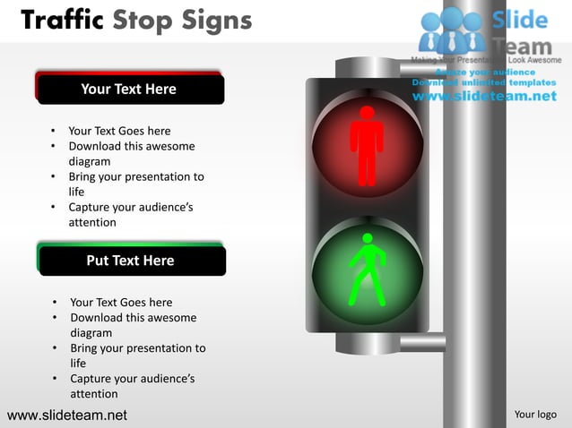 Traffic highway roadway stop signs detour powerpoint ppt slides. | PPT