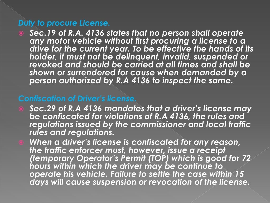 Traffic laws, rules and regulations and