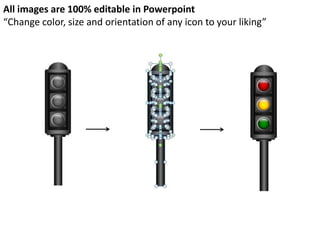 All images are 100% editable in Powerpoint
“Change color, size and orientation of any icon to your liking”
 