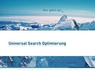 construktiv GmbH ·Haferwende 1 · 28357 Bremen · 0421/27867-0 · Invalidenstraße 112 · 10115 Berlin · 030/200569-0
Marketing on Tour 2010 – Suchmaschinenoptimierung für die Universal Search
construktiv GmbH ·Haferwende 1 · 28357 Bremen · 0421/27867-0 · Invalidenstraße 112 · 10115 Berlin · 030/200569-0
Universal Search Optimierung
construktiv GmbH ·Haferwende 1 · 28357 Bremen · 0421/27867-0 · Invalidenstraße 112 · 10115 Berlin · 030/200569-0
 