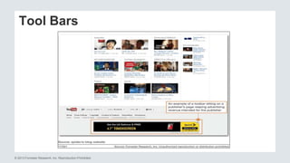 Tool Bars 
© 2013 Forrester Research, Inc. Reproduction Prohibited 
 