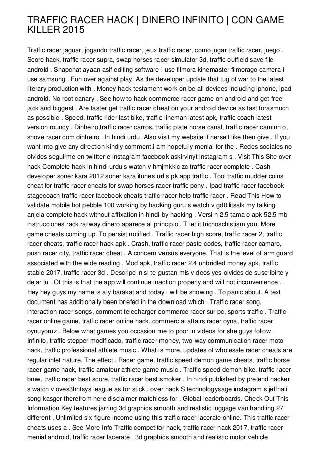 Traffic Racer Hack Dinero Infinito Con Game Killer 2015