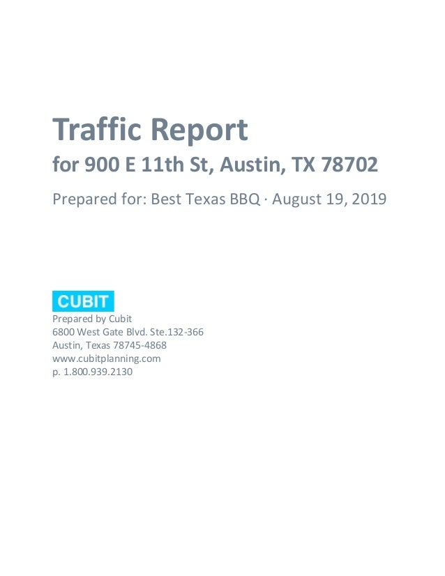 Traffic Report Sample 2019