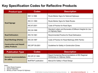 © 2009 RedSeer Consulting Confidential and Proprietary Information. www.redseerconsulting.com. 11
Key Specification Codes ...
