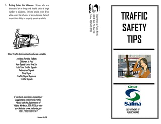 City of Salina Brochure - Traffic Safety Tips | PPT