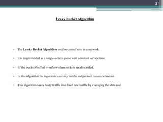 Leaky Bucket & Tocken Bucket - Traffic shaping | PPTX