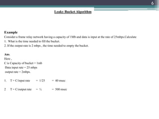 Leaky Bucket & Tocken Bucket - Traffic shaping | PPTX