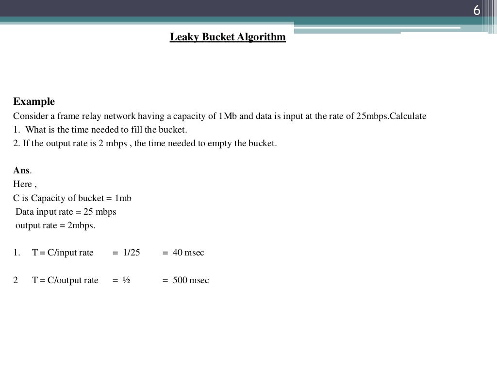 Leaky Bucket & Tocken Bucket Traffic shaping