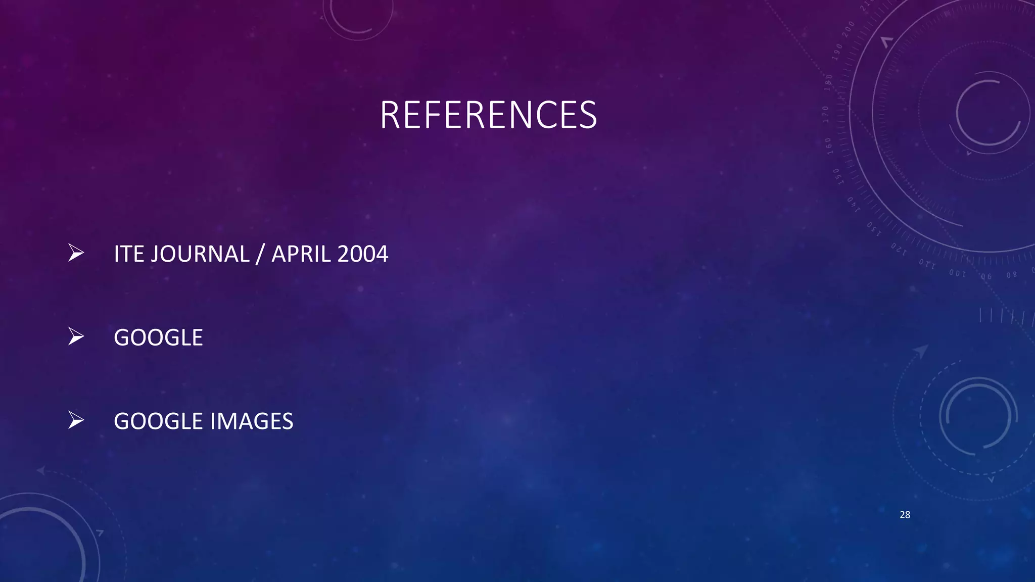REFERENCES 
 ITE JOURNAL / APRIL 2004 
 GOOGLE 
 GOOGLE IMAGES 
28 
 