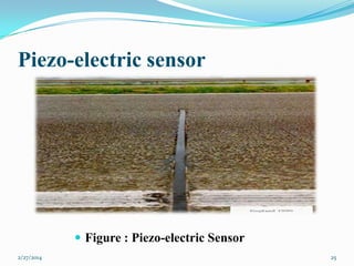 Piezo-electric sensor

 Figure : Piezo-electric Sensor
2/27/2014

25

 
