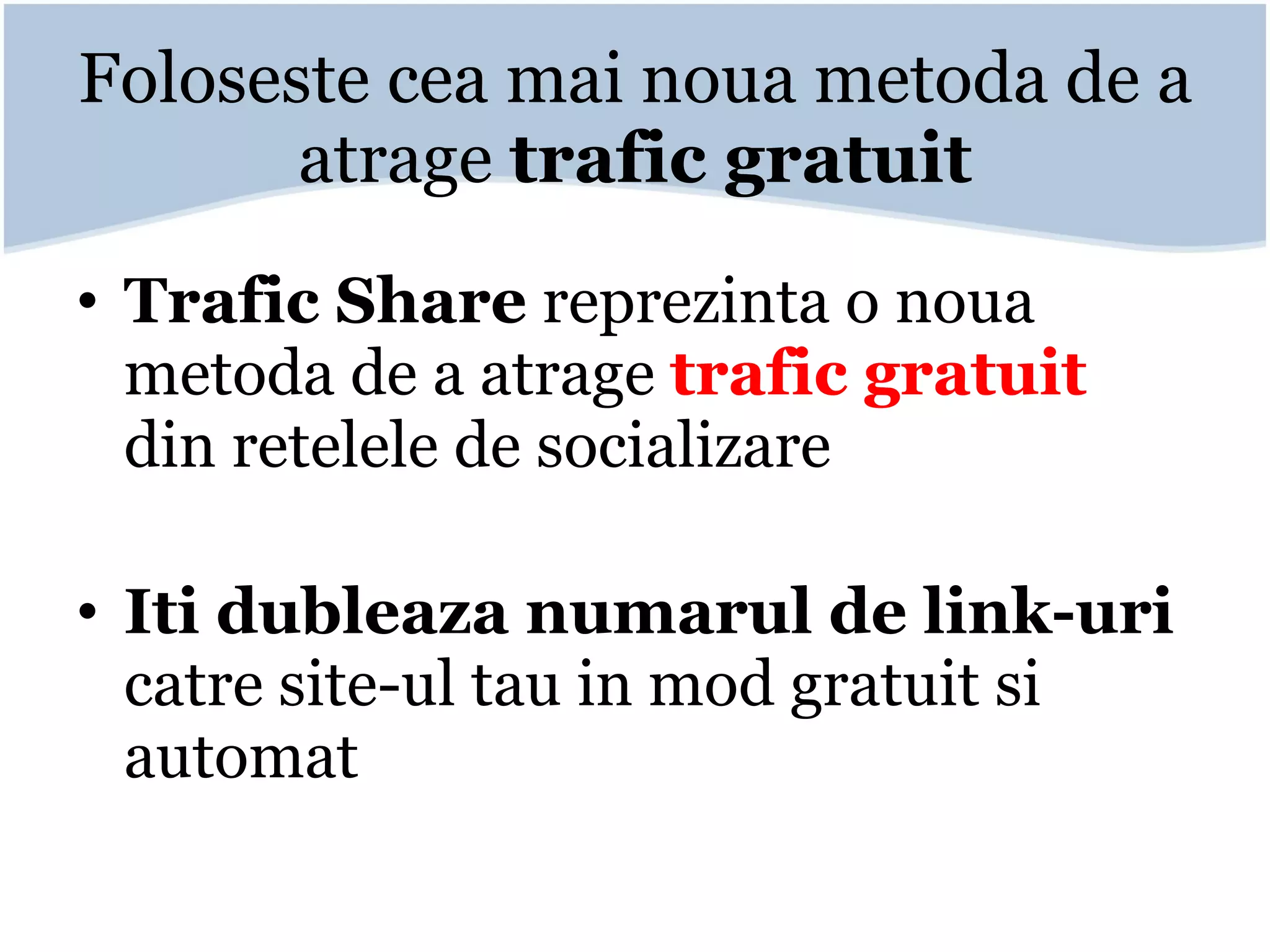 Trafic gratuit | PPT