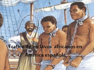 Trafico de esclavos africanos en 
América española 
 
