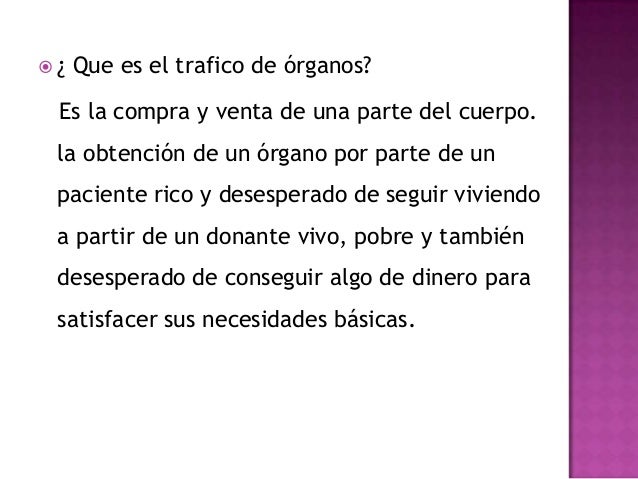 Trafico de organos