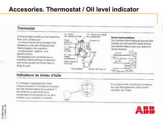 ©
ABB
Power
Technology
1_114Q07-
96
-
Accesories. Thermostat / Oil level indicator
 